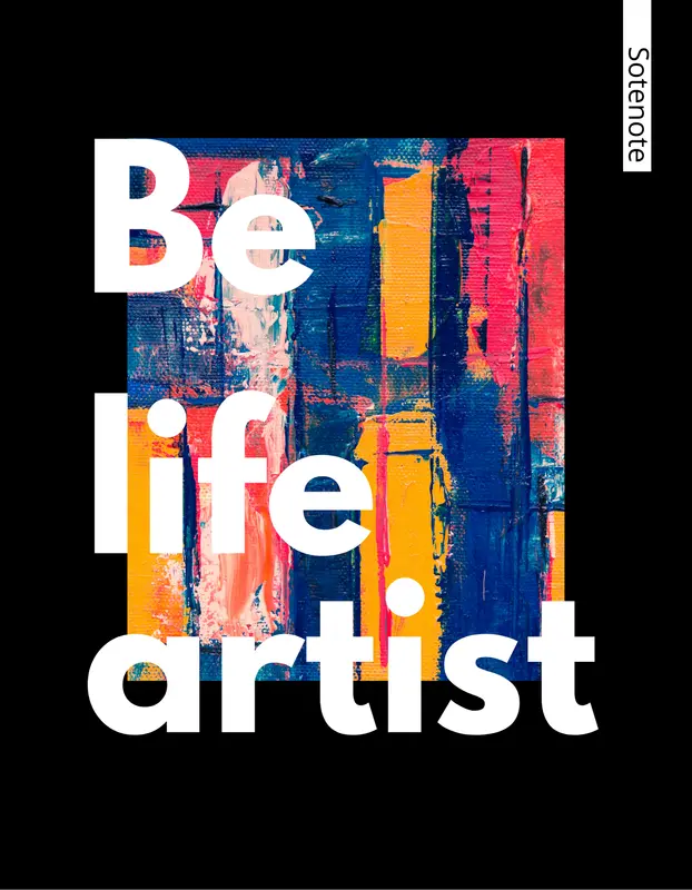 Painting with Be life artist sign